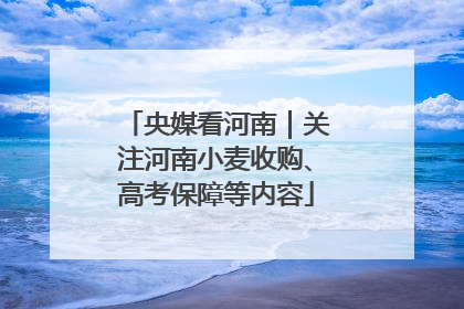 央媒看河南｜关注河南小麦收购、高考保障等内容